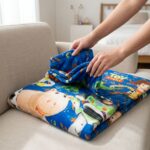 Manta para Niños Azul Estampado de Juguetes - Imagen 2
