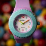 Reloj Colorido para Niños color Morado y Celeste
