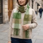 Maxi Bufanda Mujer Verde y Marron