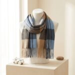 Maxi Bufanda Mujer Crema y Marron - Imagen 2