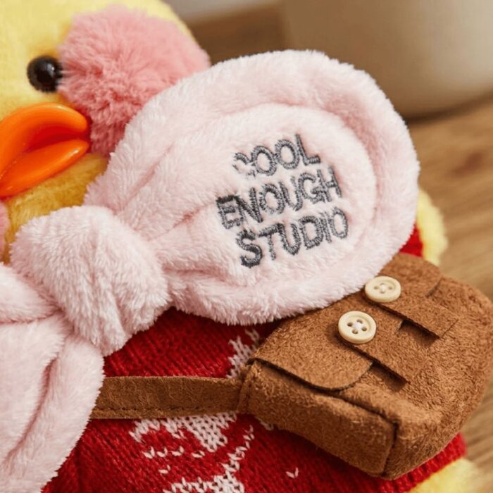 Peluche de Patitos Lalafan lazo Rosa - Imagen 2