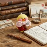 Peluche de Patitos Lalafan lazo Rosa - Imagen 4