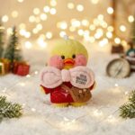 Peluche de Patitos Lalafan lazo Rosa - Imagen 3