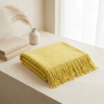 Maxi Bufanda Mujer Color Entero Amarillo