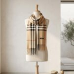 Maxi Bufanda Mujer Beige Y Negro - Imagen 2