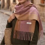 Maxi Bufanda Mujer Marron y Morado