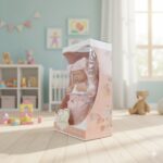 Muñeca bebé recién nacida SoLovey Manta de Conejo Rosa - Imagen 3