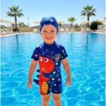 Ropa de Baño para Niño UV Dinosaurio Rojo - Imagen 4