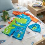 Ropa de Baño para Niño UV Dinosaurio Sonrisa y Nubes
