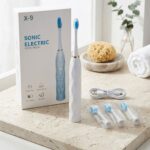 Cepillo de Diente Eléctrico Blanco con Repuesto con Cable