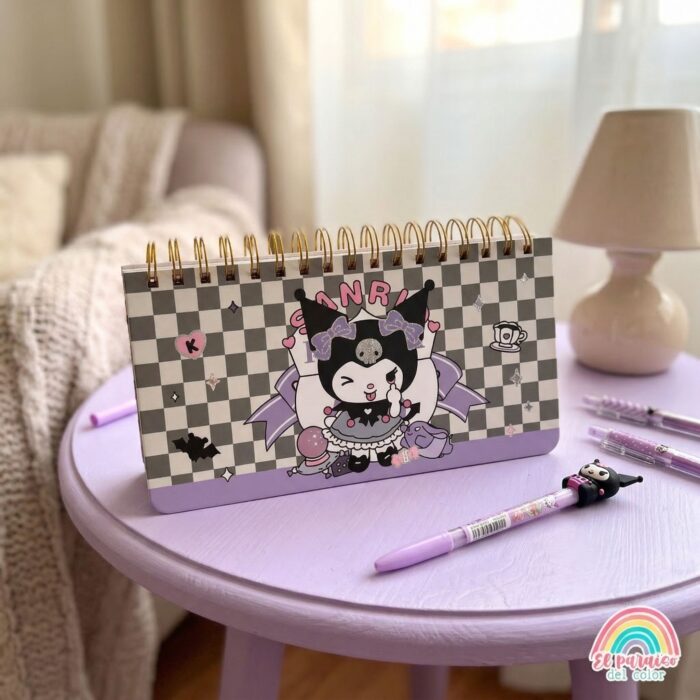 Libreta de Conejito kawaii - Morado y Blanco - Imagen 3