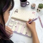 Libreta de Conejito kawaii - Morado y Blanco - Imagen 4
