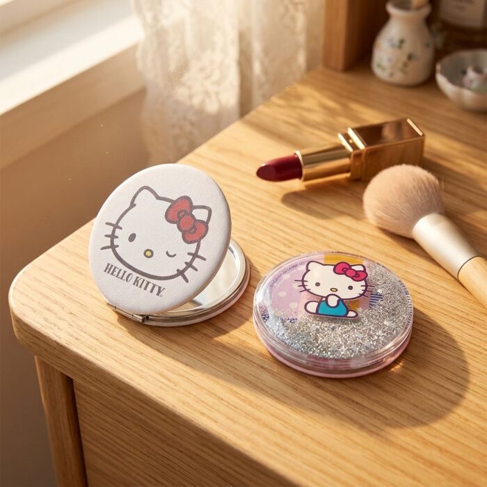 Pack de 2 Espejos de Mano Gatita Rosa y Lavanda - Imagen 3
