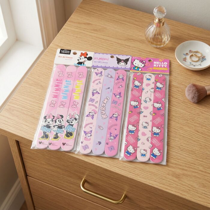 Pack de 3 Limas para uñas Gatitas y Ratona Rosado - Imagen 4