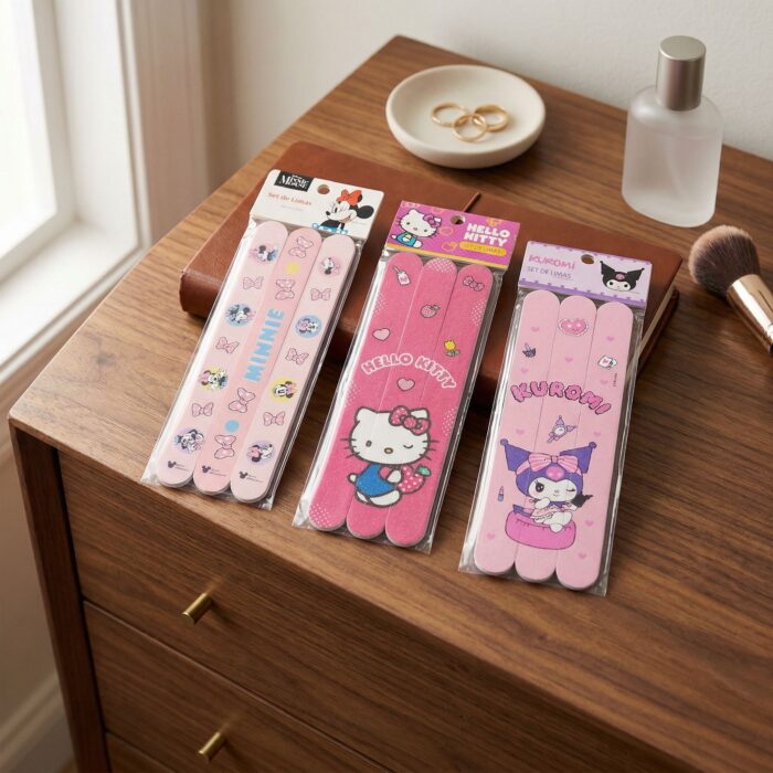 Pack de 3 Limas para uñas Gatitas y Ratona Morado - Imagen 2