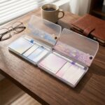 Pack 2 Sets de Estuches PostIt con Resaltador Morado y Azul