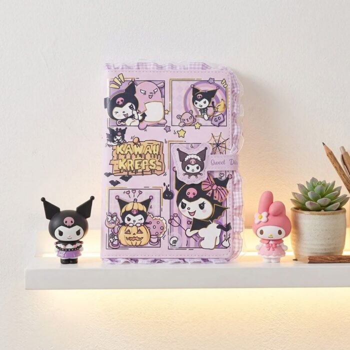 Diario Amigos de Gatita Diseño Cintas Color Morado - Imagen 3