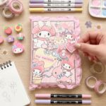 Diario Amigos de Gatita Diseño Cintas Color Rosa - Imagen 3