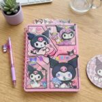 Cuaderno 3D Animado de Gatita y Amigos Rosado