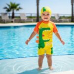 Ropa de Baño para Niño UV Dinosaurio Gritando Amarillo - Imagen 2