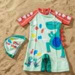 Ropa de Baño para Niño UV Dinosaurio Verde Parado