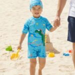 Ropa de Baño para Niño UV Dinosaurio Acuático Naranja - Imagen 2