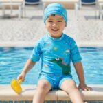 Ropa de Baño para Niño UV Dinosaurio Acuático Naranja - Imagen 3