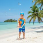 Ropa de Baño para Niño UV Dinosaurio Bebé Naranja - Imagen 2