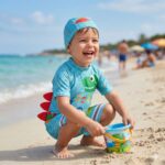 Ropa de Baño para Niño UV Dinosaurio Largo Verde - Imagen 2