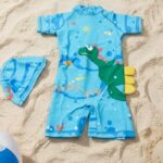 Ropa de Baño para Niño UV Dinosaurio Acuático Verde