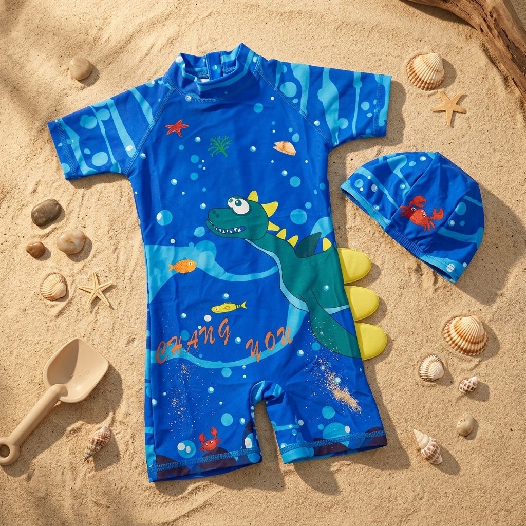 DGH01168-Ropa de Baño para Niño UV Dinosaurio Acuático Azul_4 Ropa de Baño para Niño UV Dinosaurio Acuático Azul - Imagen 1