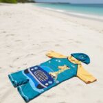 Ropa de Baño para Niño UV Jirafa Verde Manejando Auto