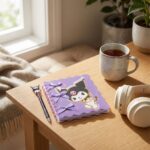 Pack Libreta + Lapicero de Gatito kawaii Morado