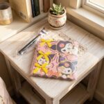 Pack Libreta + Lapicero de Gatito kawaii Rosado - Amarillo - Imagen 2