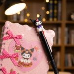 Pack Libreta + Lapicero de Gatito kawaii Rosado  Negro