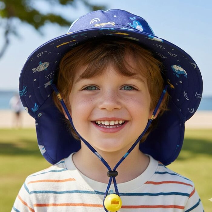 Sombrero con Silbato con Diseño de Pececitos Azul Oscuro - Imagen 4