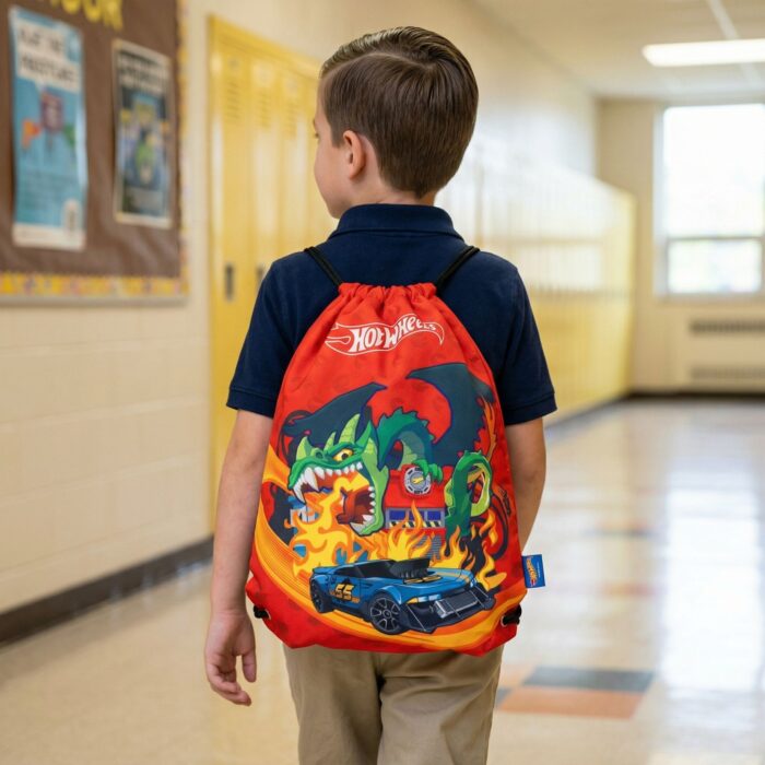 Bolsa de Aseo Escolar Impermeable Hot Wheels - Imagen 3