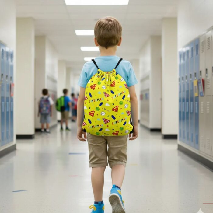 Bolsa de Aseo Escolar Impermeable Amarillo - Imagen 4