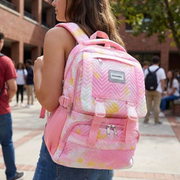 Mochila Kawaii Rosa Gatita - Imagen 2