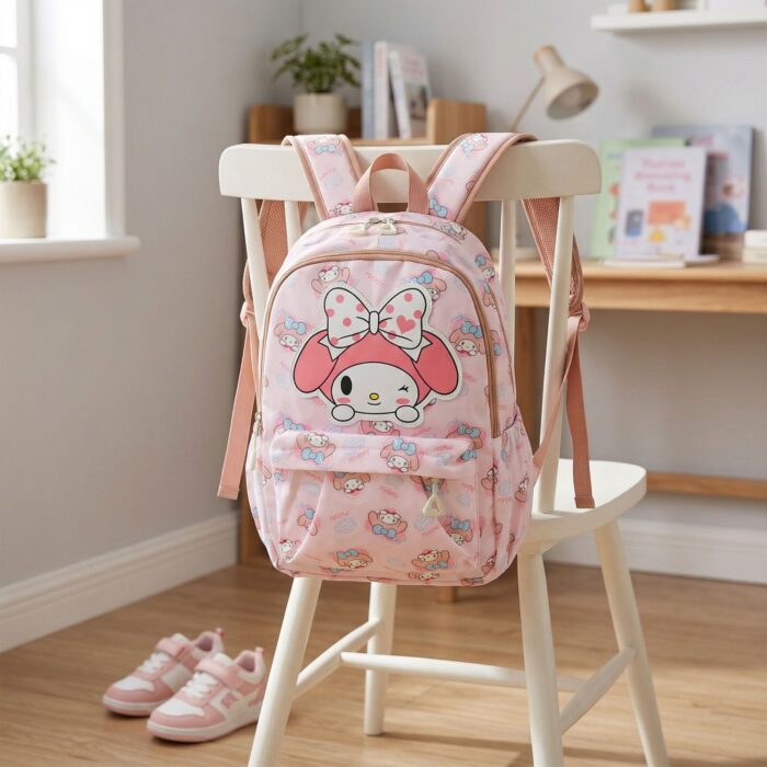 Mochila Kawaii Gatita Rosado - Blanco - Imagen 4