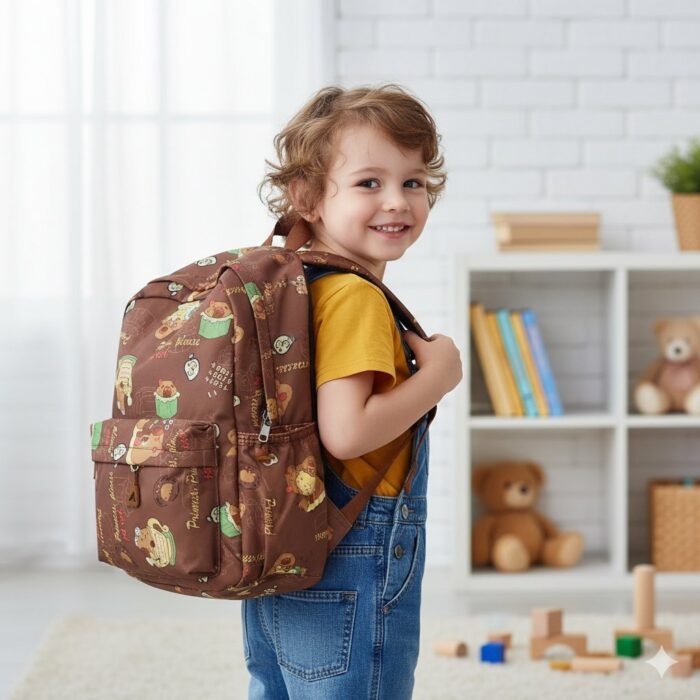 Mochila Kawaii Capibara Marrón - Imagen 3