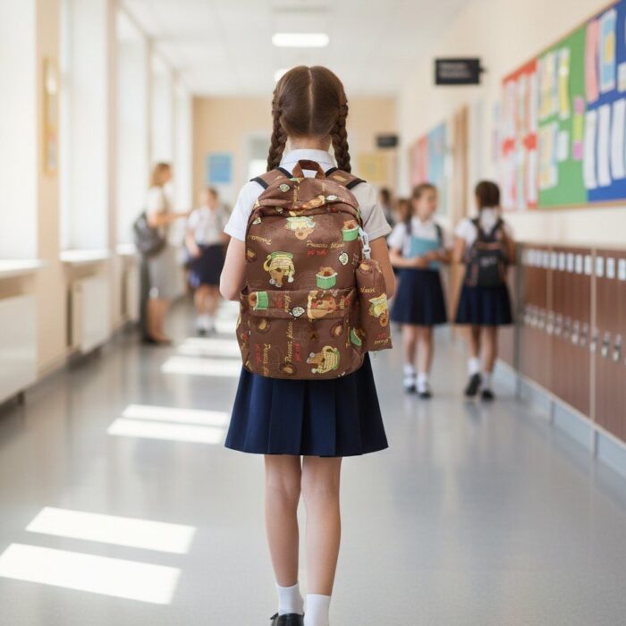 Mochila Kawaii Capibara Marrón - Imagen 2