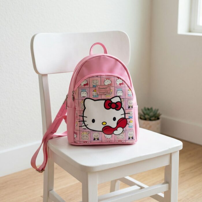 Mochila Kawaii Gatita tierna Rosado Pequeña - Imagen 4