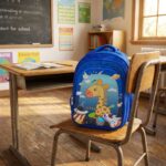 Mochila Kawaii Jirafa Azul - Imagen 2