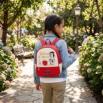 Mochila Kawaii Princesa Rojo Chica - Imagen 3