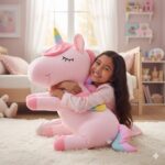 Peluche Gigante Kawaii Unicornio Rosado - Imagen 2