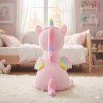 Peluche Gigante Kawaii Unicornio Rosado - Imagen 3