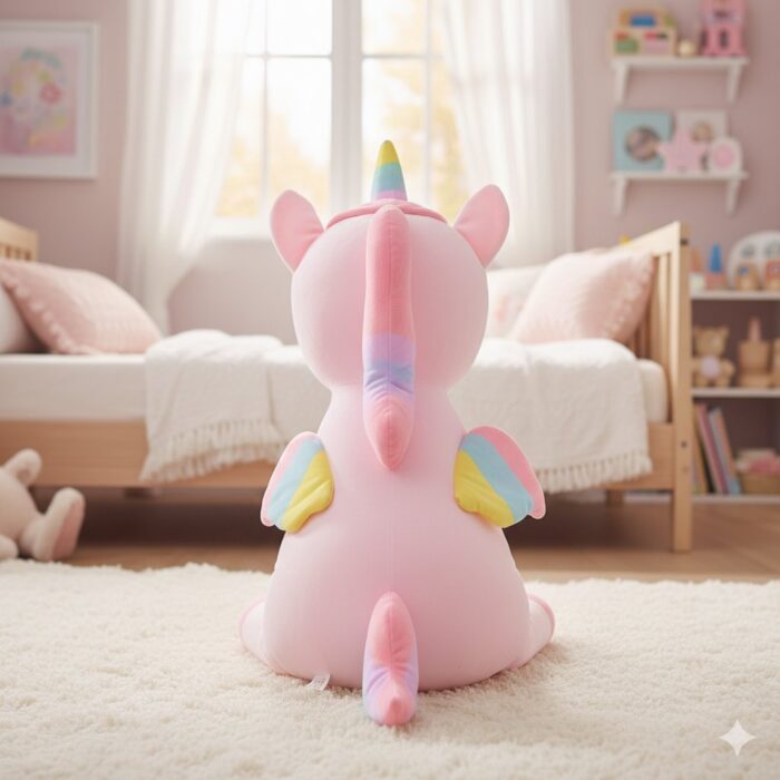 Peluche Gigante Kawaii Unicornio Rosado - Imagen 3