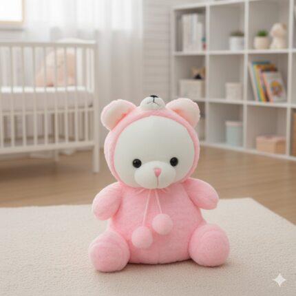 Peluche Oso Blanco Con Disfraz Rosado