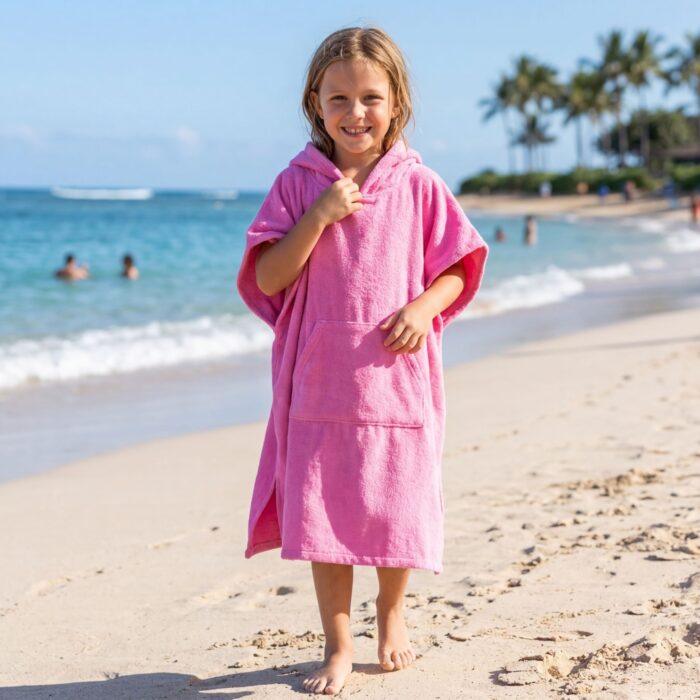 Toalla Poncho cambiador práctico Rosado - Imagen 2